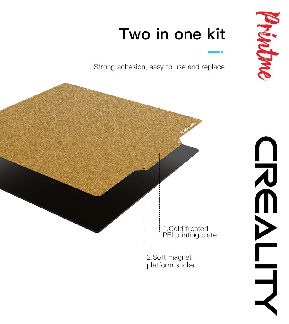 Creality 3D, PEI Printing Plate Kit 235x235x2mm Frosted Surface