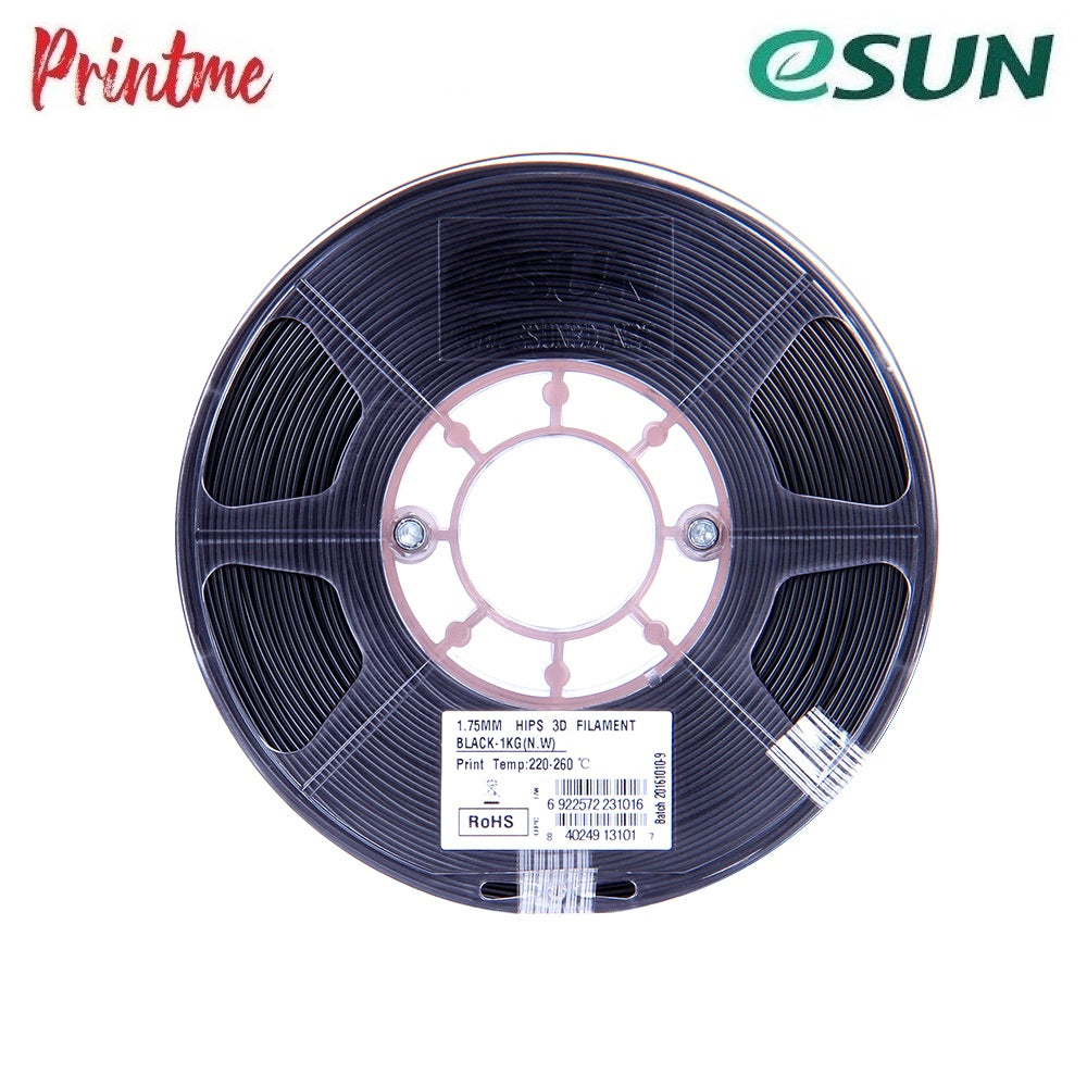eSUN HIPS Black 1.75mm 1kg/2.2lbs