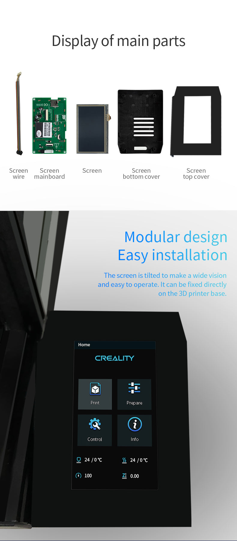 Creality 3D,  Ender-3 Touch Screen Replacement Kit