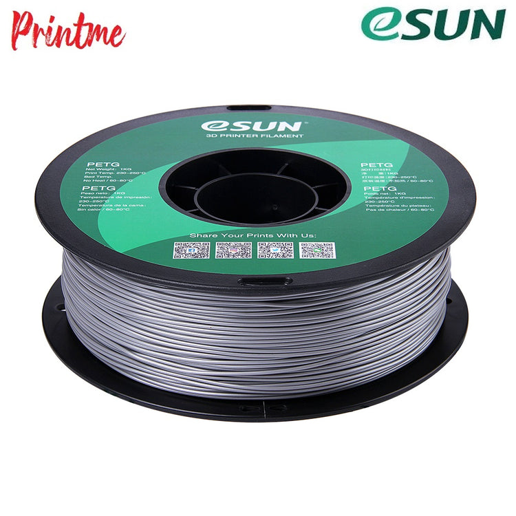 eSUN PETG Solid Silver 1.75mm 1kg/2.2lbs