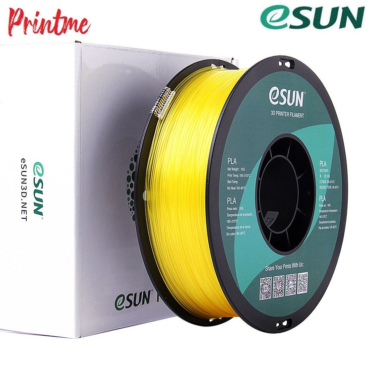 eSun PLA Filament Glass Lemon Yellow 1.75mm Yellow