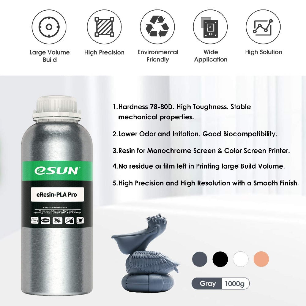 eSUN White PLA PRO Plant Based Resin 500G