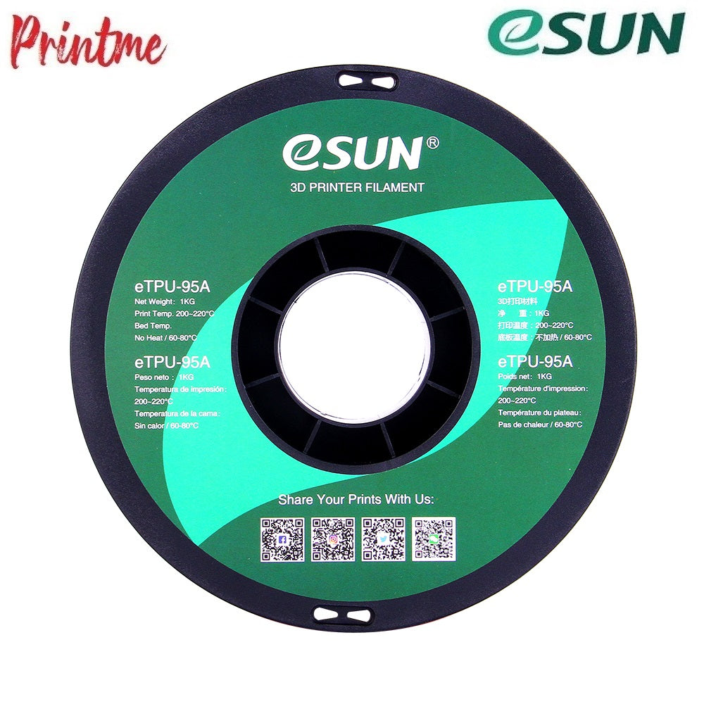 eSUN TPU-95A Transparent Green 1.75mm 1kg/2.2lbs