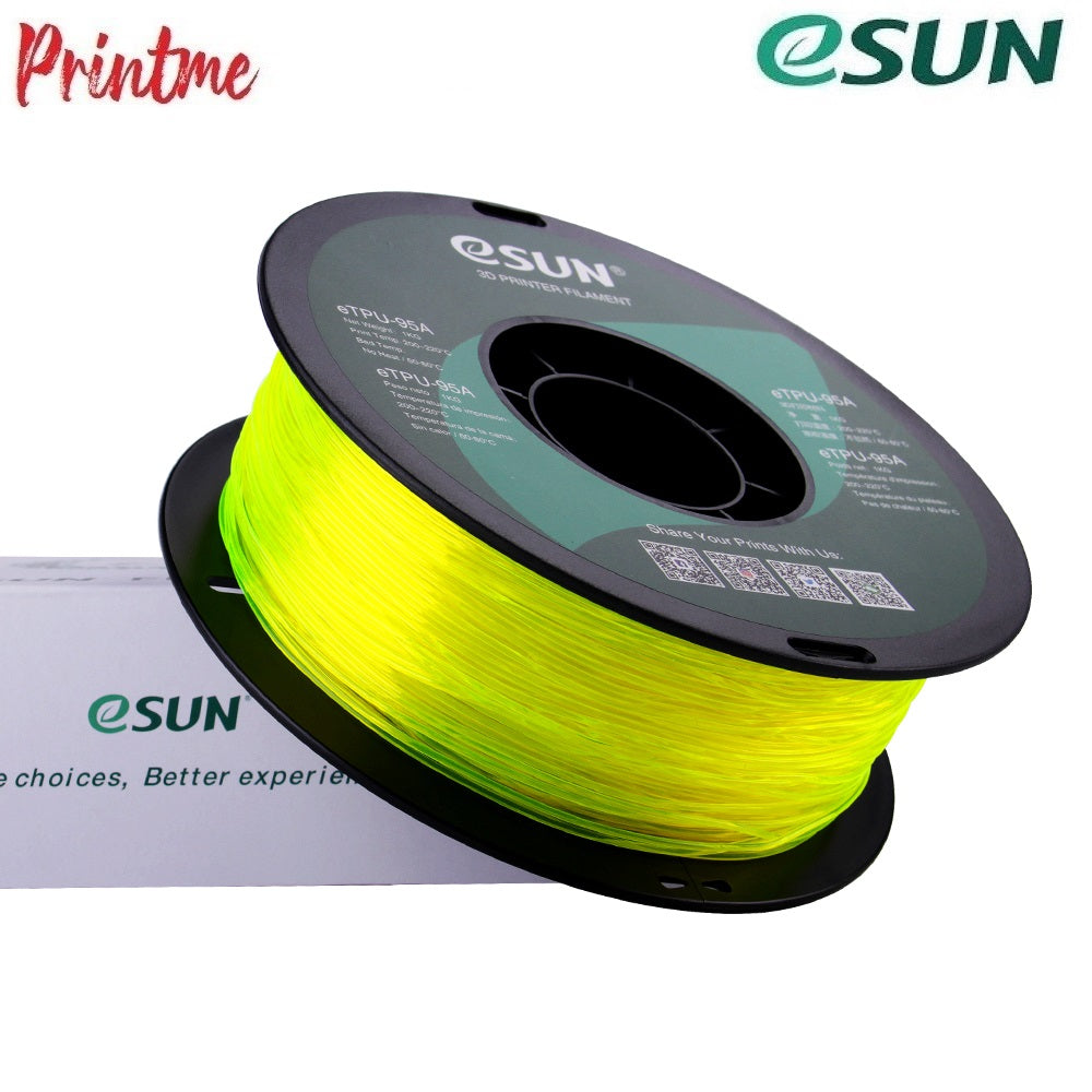 eSUN TPU-95A Transparent Yellow 1.75mm 1kg/2.2lbs