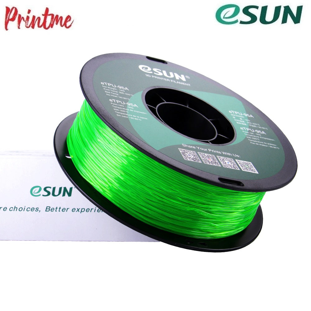 eSUN TPU-95A Transparent Green 1.75mm 1kg/2.2lbs