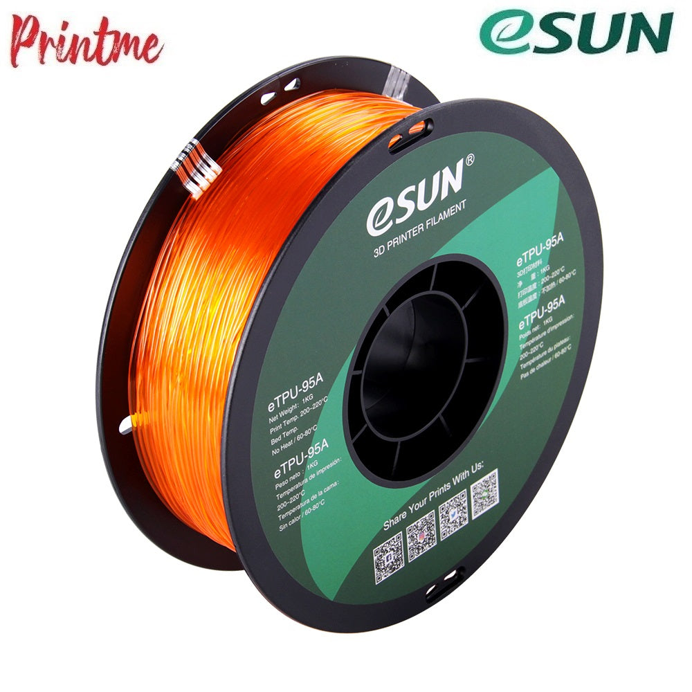 eSUN TPU-95A Glass Orange 1.75mm 1kg/2.2lbs