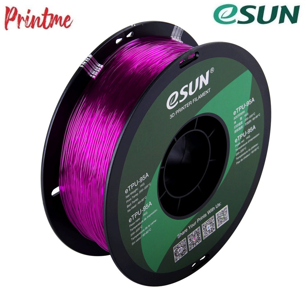 eSUN TPU-95A Glass Purple 1.75mm 1kg/2.2lbs