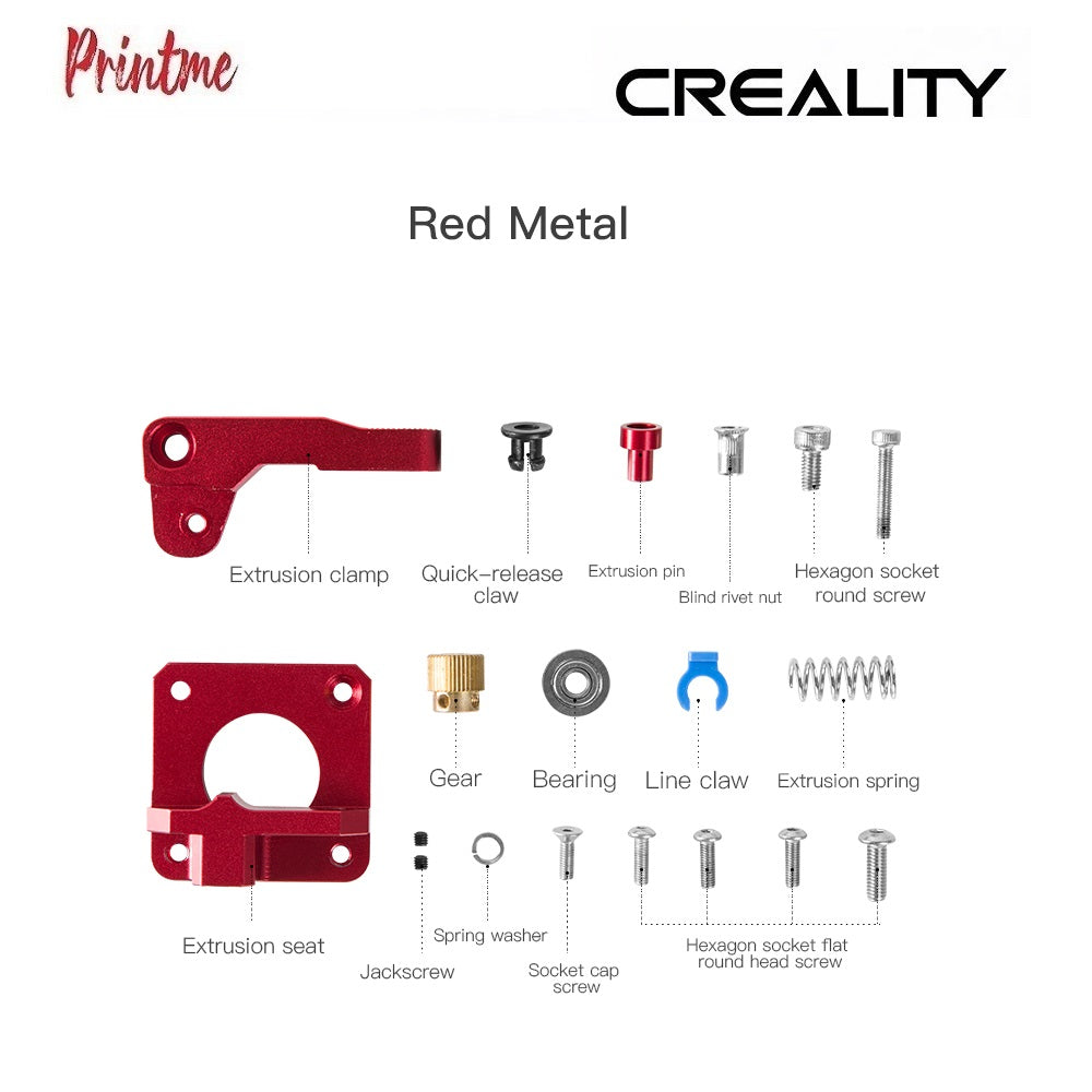 Creality 3D Red Metal Extruder Kit