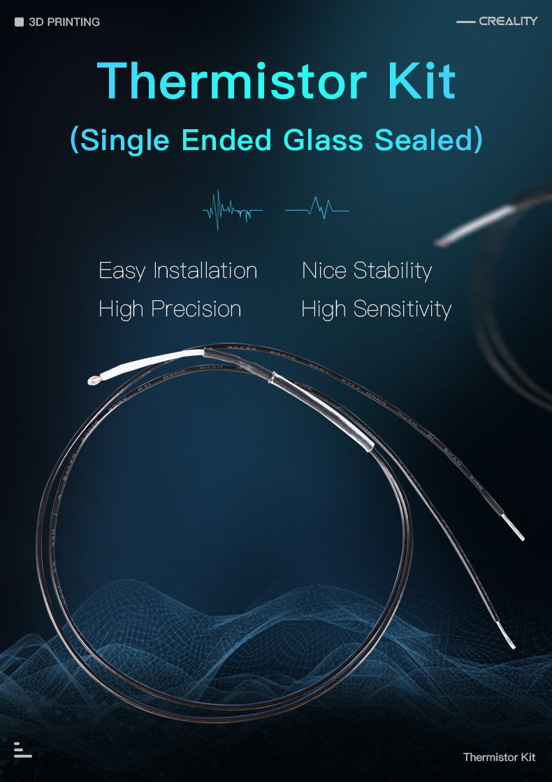 Creality 3D, Thermistor Kit (Single Ended Glass Sealed)